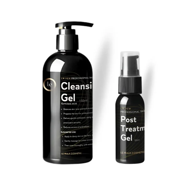 Cleansing Gel & Post-Treatment Gel Kit - Ideal Duo for Skin Preparation and Recovery